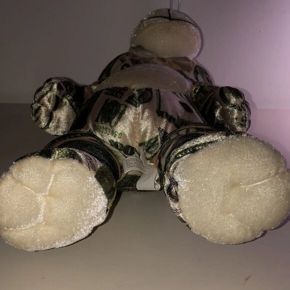 Nanco American Dollar Bear Plush USA Money Velvet Stuffed Toy 2007 Six flags - Picture 4 of 6